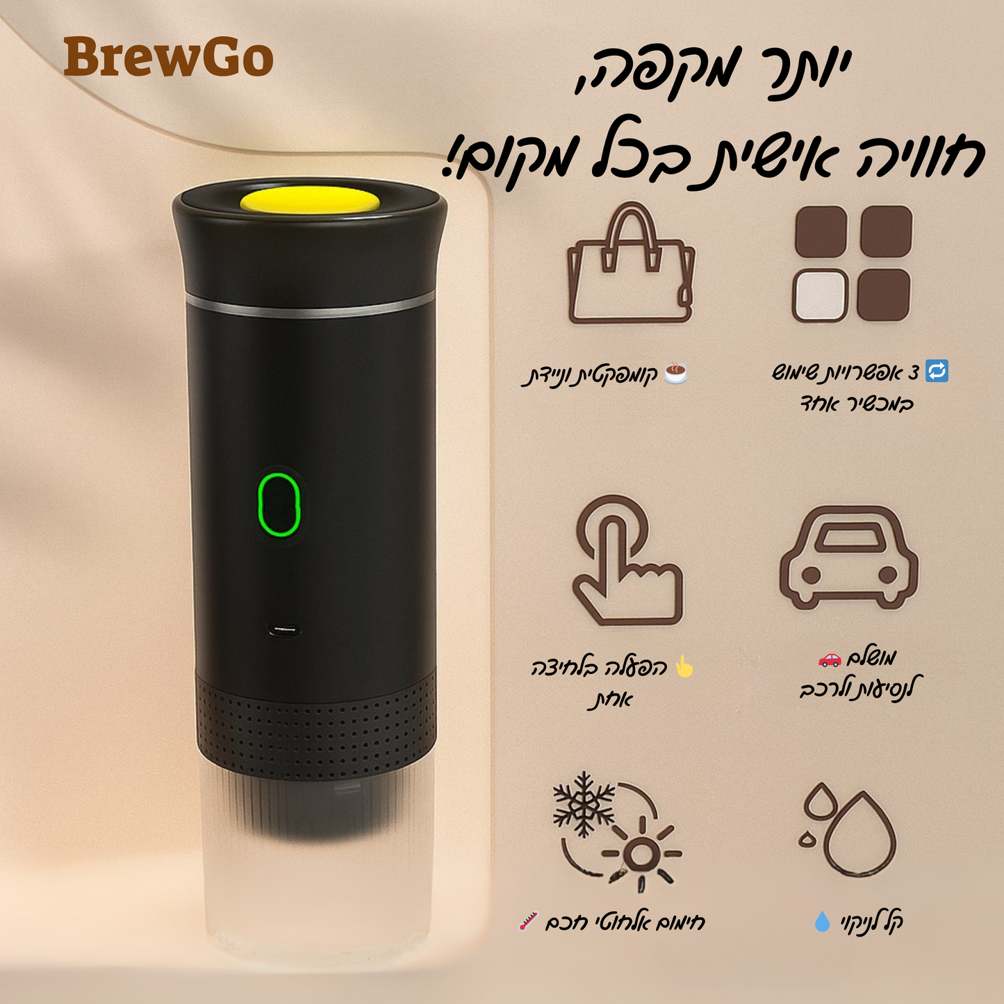 מכונת אספרסו ניידת - Braverro